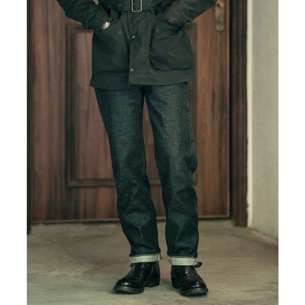 NON STOCK 15oz Raw Denim Selvedge Jeans Regular Fit Straight Rigid Version 30 - Picture 5 of 15